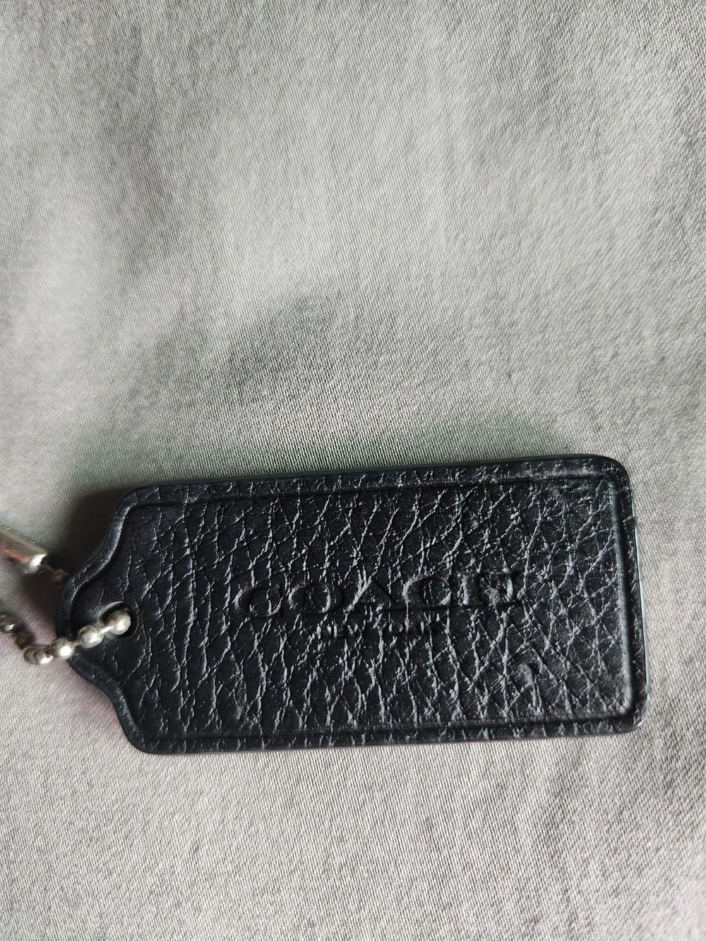 COACH Black Leather Hangtag 2.5 Inch